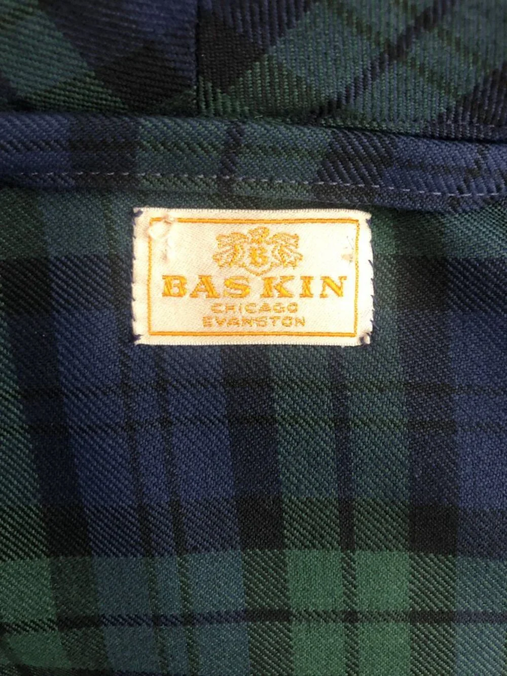 Baskin Chicago Vintage Mid-Century Classy Plaid Robe Smoking Jacket
